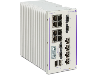Alcatel Lucent OS6465-P12-EU OmniSwitch 12 Ports Fixed-configuration Hardened Fanless Compact DIN-mount chassis Gigabit Ethernet PoE Switch